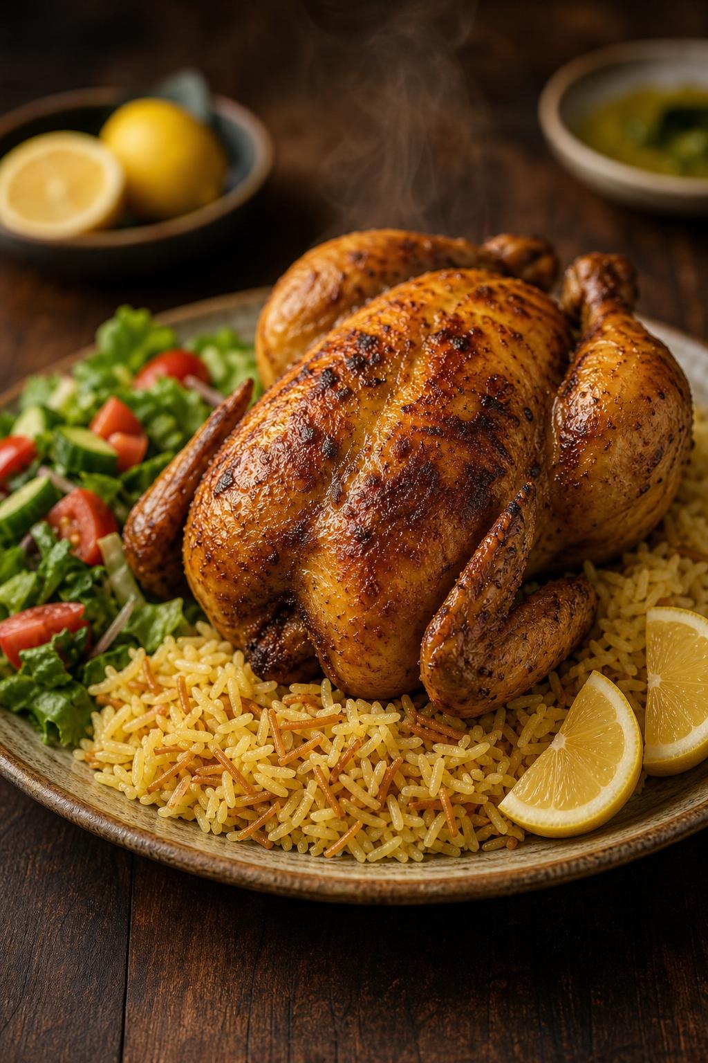 Whole chicken in oven